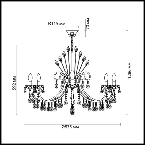 Подвесная люстра Odeon Light Versia 4977/10 изображение в интернет-магазине Cramer Light фото 4