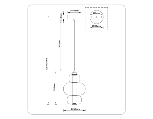 Подвесной светильник Ambrella Light High Light Modern LH11057 изображение в интернет-магазине Cramer Light фото 6
