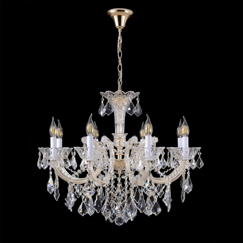 Подвесная люстра Crystal Lux CRISTELLE SP8 GOLD изображение в интернет-магазине Cramer Light фото 4