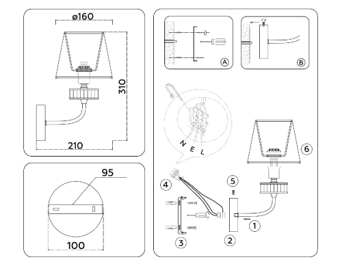 Бра Ambrella Light High Light Classic LH71255 дополнительное фото фото 5