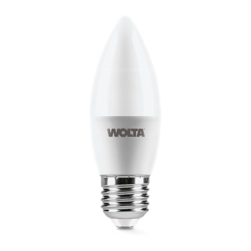 Светодиодная лампа WOLTA 10Вт 6500K E27 свеча матовая 25WC10E27 изображение в интернет-магазине Cramer Light фото 2