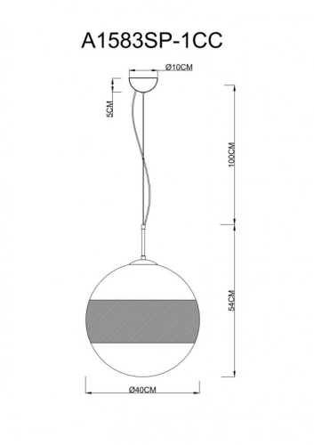 Подвесной светильник ARTE Lamp A1583SP-1CC изображение в интернет-магазине Cramer Light фото 3