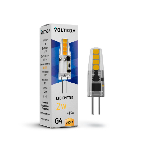 Лампа светодиодная Voltega G4 2W 3000K 7261 изображение в интернет-магазине Cramer Light
