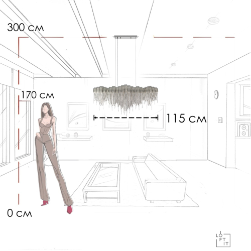 Подвесная люстра Loft IT Volver 10404/1150L SN изображение в интернет-магазине Cramer Light фото 14
