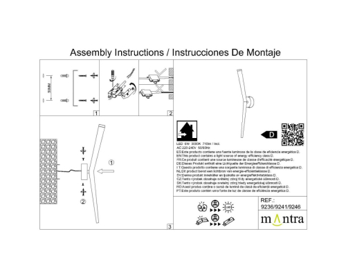 Настенный светильник Mantra Boomerang 9246 изображение в интернет-магазине Cramer Light фото 6