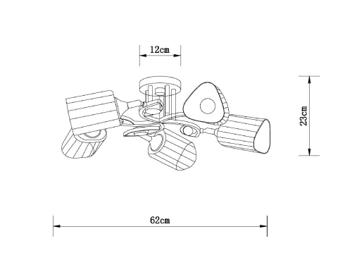 Потолочная люстра Arte Lamp Glamore A5076PL-5BK изображение в интернет-магазине Cramer Light фото 3