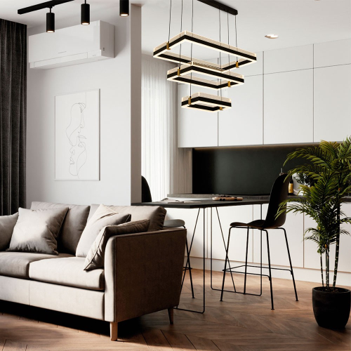 Подвесная люстра LED4U L7800-700 BK изображение в интернет-магазине Cramer Light фото 2