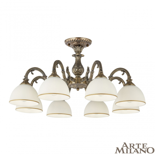 Потолочная люстра Arte Milano 346410/8 AB изображение в интернет-магазине Cramer Light