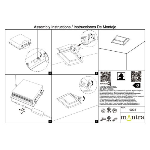 Встраиваемый светильник Mantra Blue Sky 9093 изображение в интернет-магазине Cramer Light фото 7