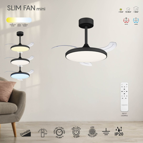 Люстра-вентилятор Mantra Slim Fan 9056 изображение в интернет-магазине Cramer Light фото 6