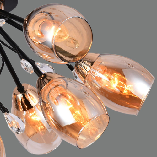 Потолочная люстра Illumico IL1284-10CPA-29 BK GD изображение в интернет-магазине Cramer Light фото 4