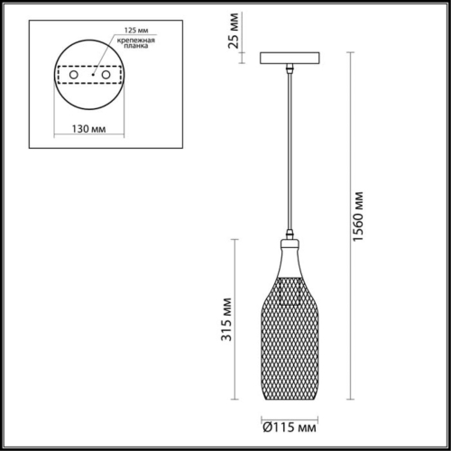 Подвесной светильник Odeon Light Bottle 3353/1 изображение в интернет-магазине Cramer Light фото 3