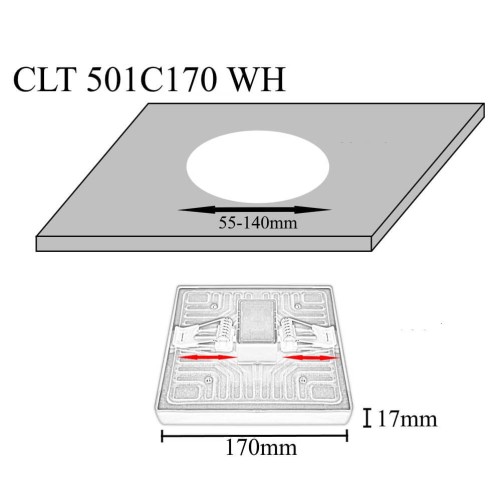 Встраиваемый светодиодный светильник Crystal Lux CLT 501C170 WH изображение в интернет-магазине Cramer Light фото 3