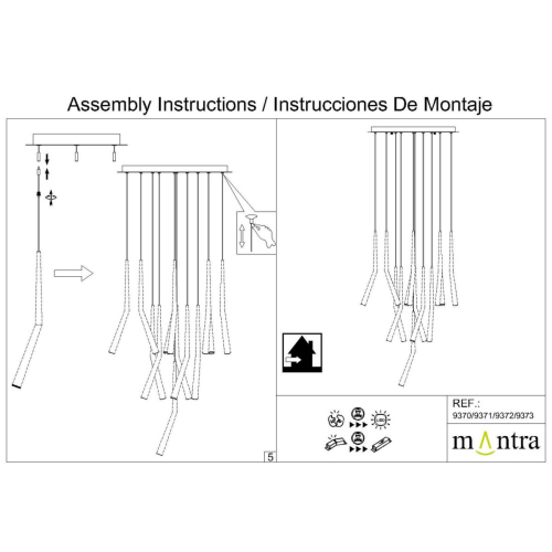 Подвесная люстра Mantra Boomerang 9372+9245 (14L) изображение в интернет-магазине Cramer Light фото 21