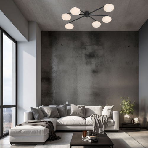 Потолочная люстра Eurosvet Opaline 70220/6 черный a065765 изображение в интернет-магазине Cramer Light фото 5