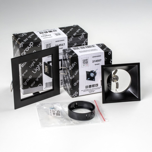 Встраиваемый светильник Lightstar Domino (214517+214507+214007) D51707BMOD изображение в интернет-магазине Cramer Light фото 3