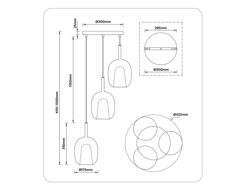 Подвесной светильник Ambrella Light High Light Modern LH11153 изображение в интернет-магазине Cramer Light фото 6