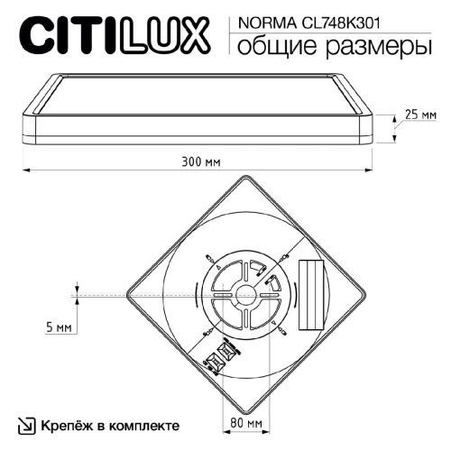 Потолочный светильник Citilux Norma CL748K301 изображение в интернет-магазине Cramer Light фото 13