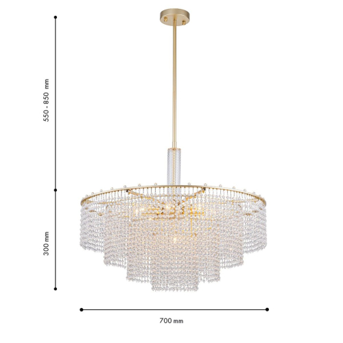 Люстра на штанге Favourite Fringe 4762-9P изображение в интернет-магазине Cramer Light фото 2