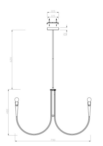 Люстра на штанге Freya Branches FR5253PL-08N изображение в интернет-магазине Cramer Light фото 5