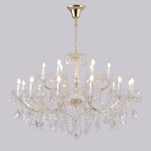 Подвесная люстра Crystal Lux CRISTELLE SP12+6 GOLD изображение в интернет-магазине Cramer Light фото 8