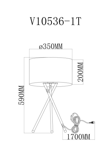 Настольная лампа Moderli Palma V11598-1T изображение в интернет-магазине Cramer Light фото 4