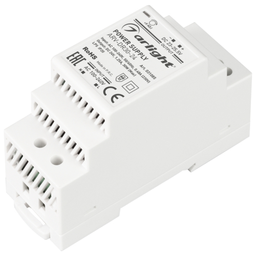 Блок питания Arlight ARV-DR30-24 (24V, 1.25A, 30W) 031085 изображение в интернет-магазине Cramer Light
