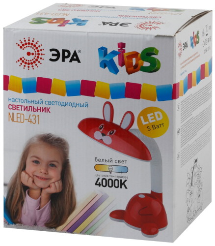 Настольная лампа Эра NLED-431-5W-R Б0019776 изображение в интернет-магазине Cramer Light фото 2