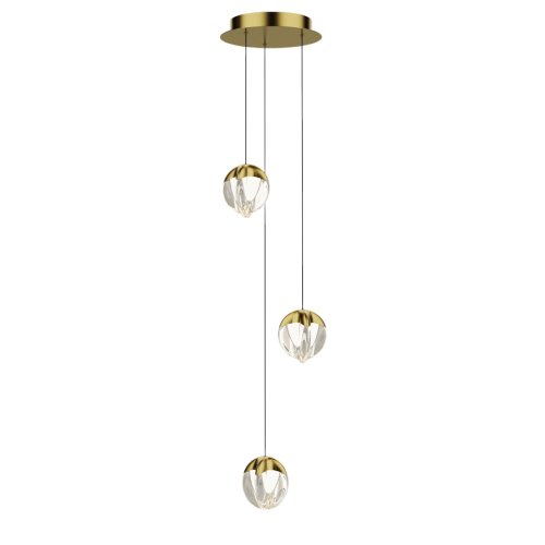 Подвесной светильник Delight Collection MD24001033-3A gold/clear изображение в интернет-магазине Cramer Light