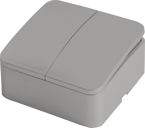 Выключатель двухклавишный Stekker София MSW10-20-03 49297 дополнительное фото