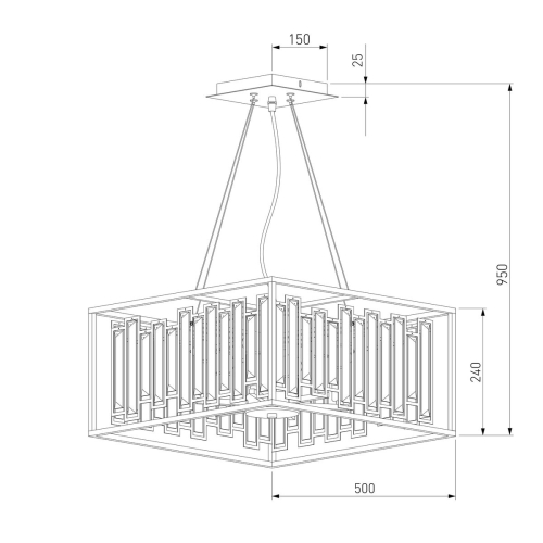 Подвесная люстра Bogates Cella 377/6 Strotskis a061525 изображение в интернет-магазине Cramer Light фото 4