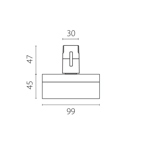 Трековый однофазный светильник Lightstar Due Hermes 210647 изображение в интернет-магазине Cramer Light фото 2