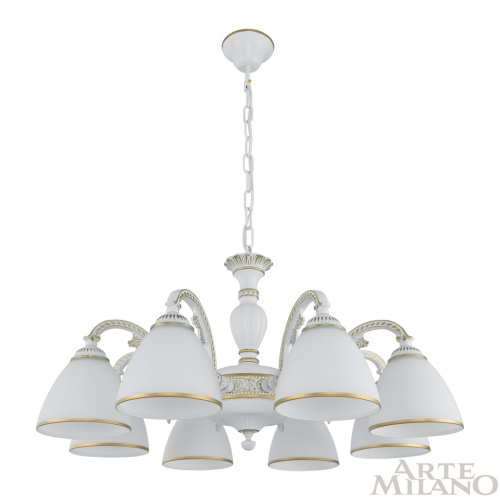 Подвесная люстра Arte Milano 340837/8 WT+G изображение в интернет-магазине Cramer Light фото 4