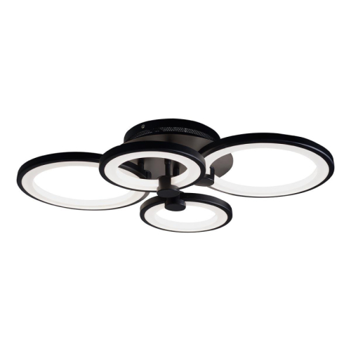 Потолочная светодиодная люстра iLedex Ring A001/4 BK изображение в интернет-магазине Cramer Light