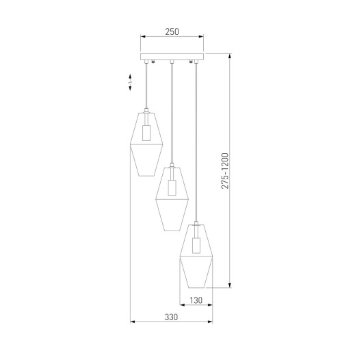 Подвесная люстра Eurosvet Prism 50236/3 янтарный a058960 изображение в интернет-магазине Cramer Light фото 5