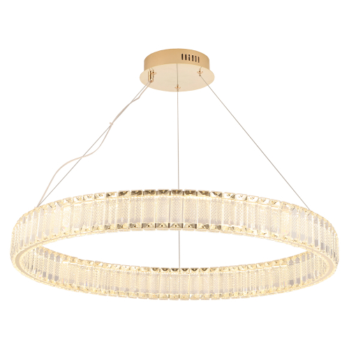 Подвесная люстра Crystal Lux MUSIKA SP70W LED GOLD изображение в интернет-магазине Cramer Light фото 2