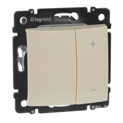 Диммер кнопочный Legrand Valena 600W слоновая кость 774174 дополнительное фото
