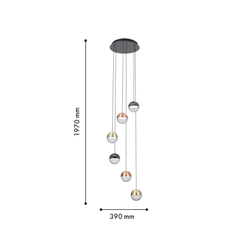 Каскадная люстра Favourite Luna 4371-6P изображение в интернет-магазине Cramer Light фото 3