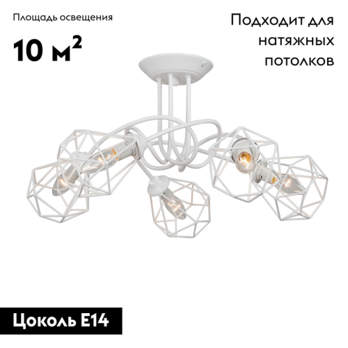 Потолочная люстра Vitaluce V4930-0/5PL изображение в интернет-магазине Cramer Light фото 2