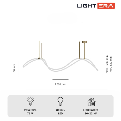 Потолочная люстра Lightera Nyasa LE117L-120GB WIFI изображение в интернет-магазине Cramer Light фото 7