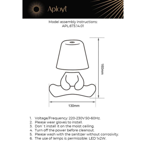 Настольная лампа Aployt Ninon APL.673.14.01 изображение в интернет-магазине Cramer Light фото 12