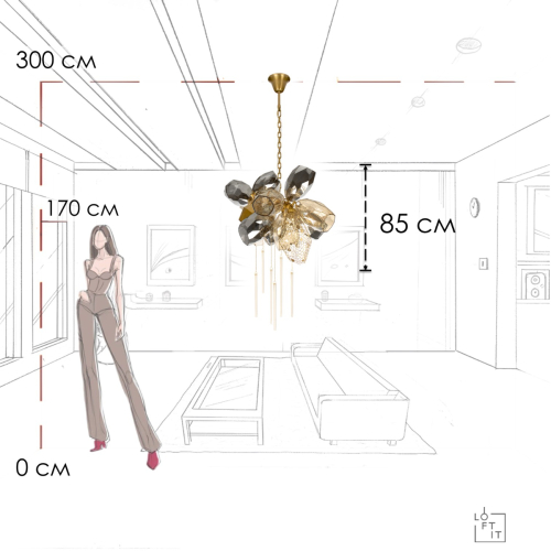 Подвесная люстра Loft IT Britannica 10401/800S изображение в интернет-магазине Cramer Light фото 10