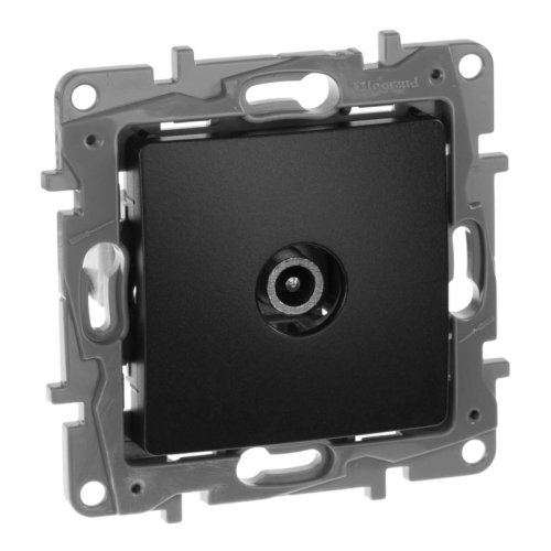 Розетка TV проходная Legrand Etika антрацит 672663 дополнительное фото