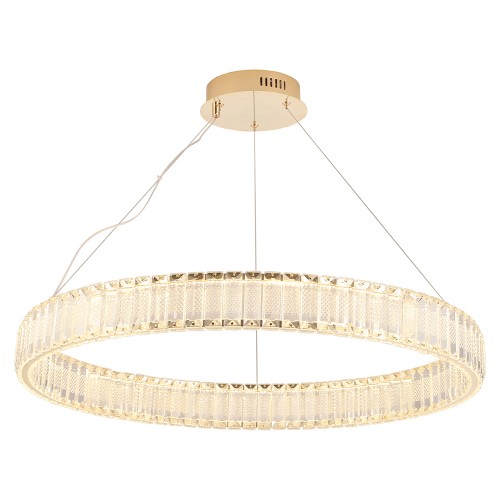 Подвесная люстра Crystal Lux MUSIKA SP70W LED GOLD изображение в интернет-магазине Cramer Light фото 2