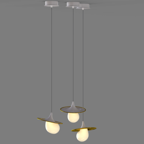 Подвесной светильник Delight Collection 10238P/1 gold/white изображение в интернет-магазине Cramer Light фото 3