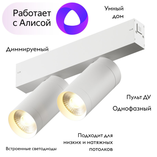 Трековый светильник Denkirs Smart DK8012-WH изображение в интернет-магазине Cramer Light фото 2