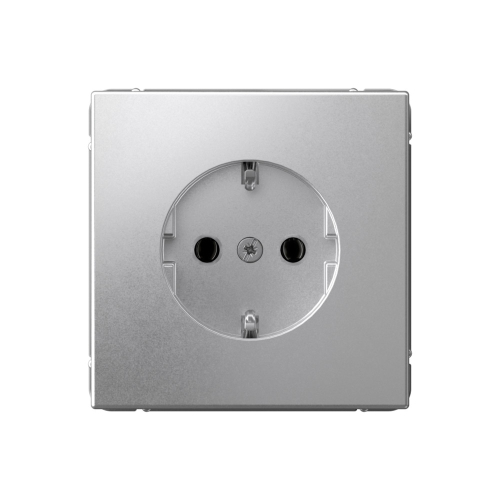 Розетка с заземлением 16А Systeme Electric ArtGallery Алюминий GAL000343S дополнительное фото