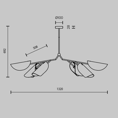 Подвесная люстра Maytoni Organic MOD225PL-06B изображение в интернет-магазине Cramer Light фото 6