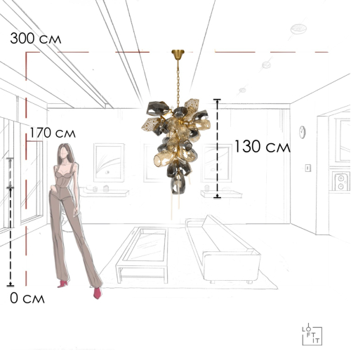 Подвесная люстра Loft IT Britannica 10401/800M изображение в интернет-магазине Cramer Light фото 10