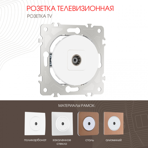 Розетка TV Arte Milano 202.43-1.white дополнительное фото